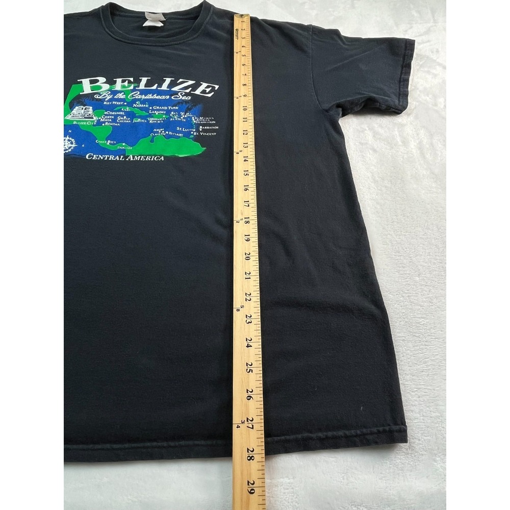 Belize Destination Shirt Mens XL Black Graphic Print‎ Map Central America - Picture 4 of 6